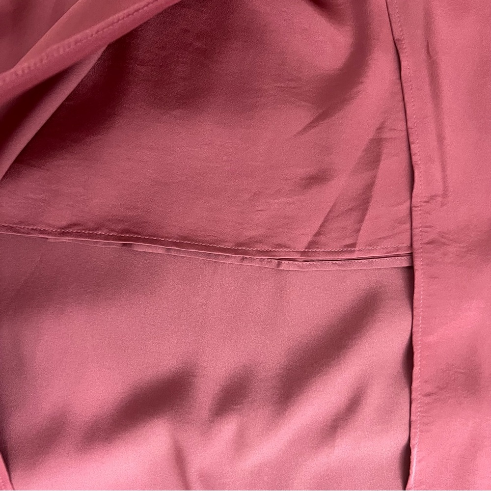 Anthropologie Ruched Midi Skirt Pink Sexy Party Size 8 NEW - Picture 2 of 9